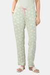 Amante Full Length Pyjama Bottom - Seafoam Green Floral Print — thumbnail 1